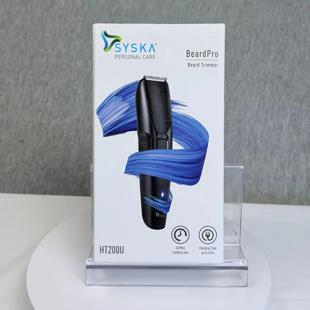 Syska BeardPro HT200U Beard Trimmer Mens Cordless USB Rechargeable Black New